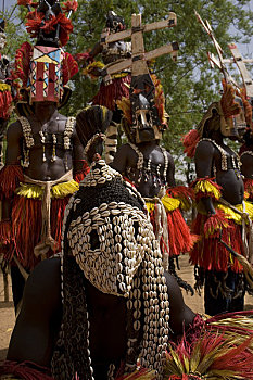 西非,马里,多贡人居住区,乡村,多贡,跳舞