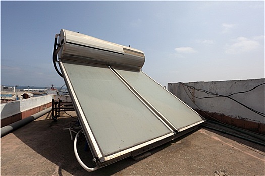太阳能,水,加热设备,屋顶,卡萨布兰卡,摩洛哥
