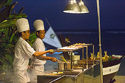 海鲜,烧烤,努沙杜瓦,巴厘岛,印度尼西亚