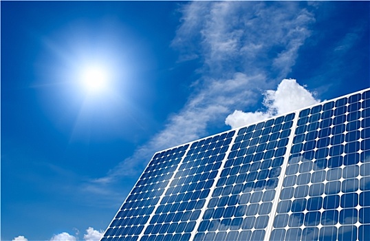 概念,太阳能电池板,太阳