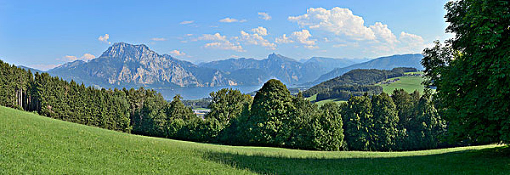 风景,特劳恩湖,上奥地利州,奥地利
