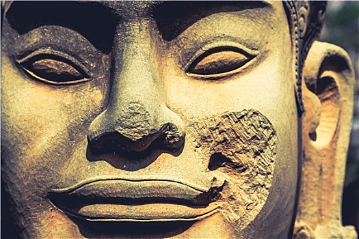 脸,吴哥窟,柬埔寨