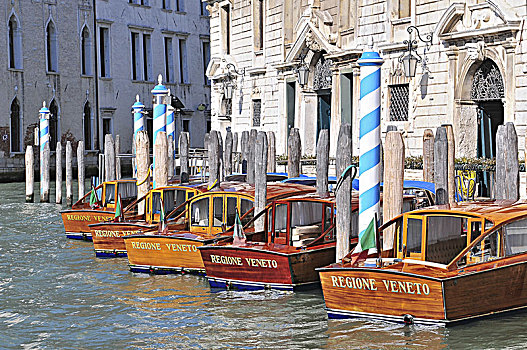 木质,出租车,泊船,威尼斯,意大利
