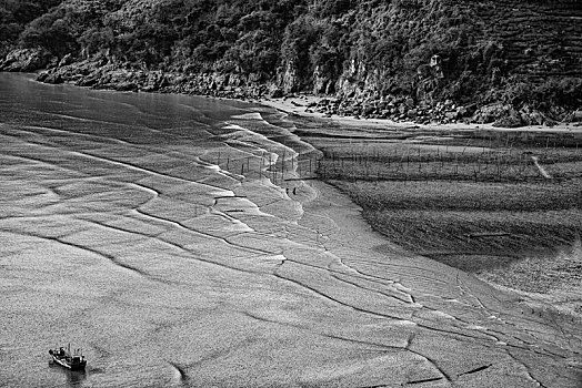 福建霞浦小浩村滩涂景色