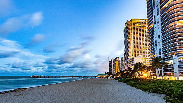光亮,建筑,海滩,迈阿密,佛罗里达,美国