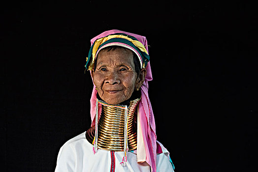 缅甸,长,女士,部落,乡村