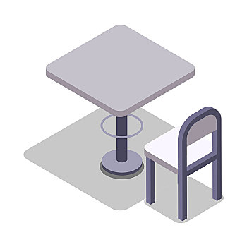椅子,桌子,设计,餐桌,隔绝,家具,室内,家,办公室,书桌,矢量,插画,白色,厨房用桌