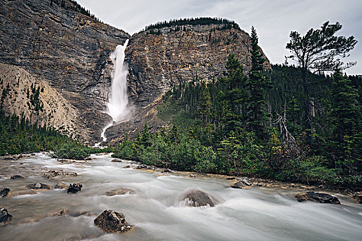 瀑布,幽鹤国家公园,加拿大