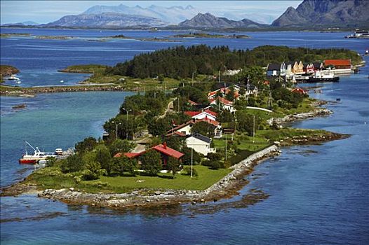 风景,岛屿,城市,北国,挪威