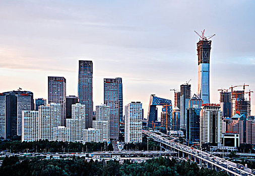 北京天际线cbd建筑群