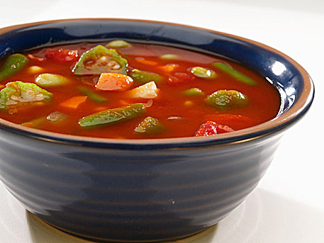 碗,西红柿,秋葵,汤