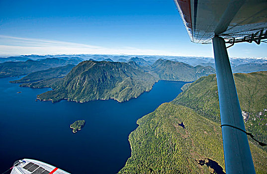 航拍,俯视,海岸,不列颠哥伦比亚省,加拿大