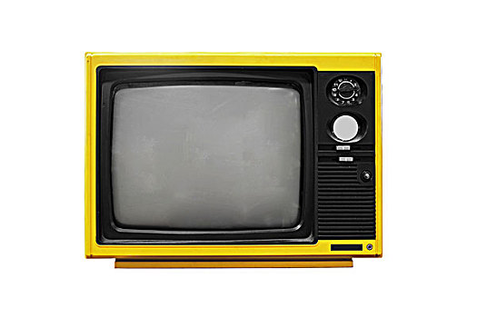 旧式,黄色,电视