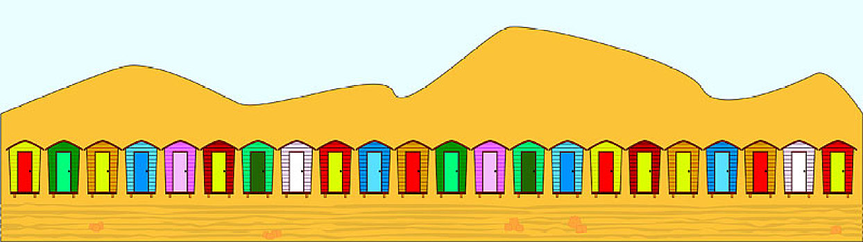 海滩小屋,沙子