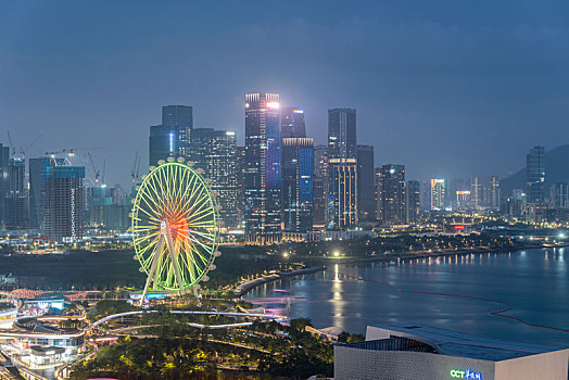 深圳前海夜景天际线