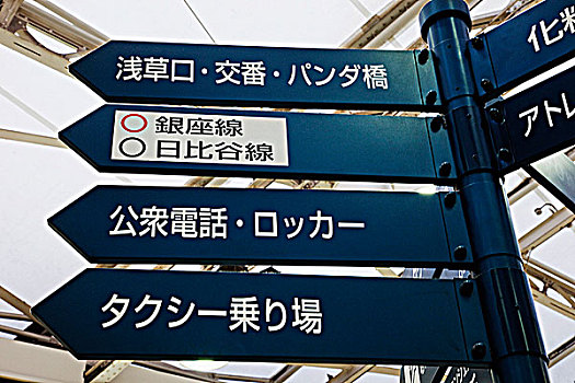 日本,东京,上野,火车站,路标