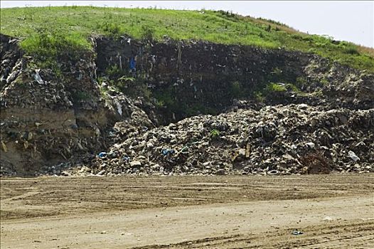 沙丘,垃圾,材质,楠塔基特岛,垃圾掩埋场,马萨诸塞,美国