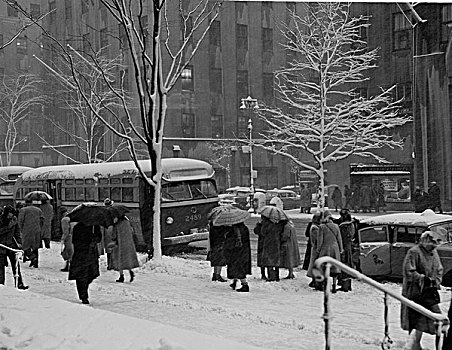 美国,纽约,洛克菲勒中心,冬天,街景