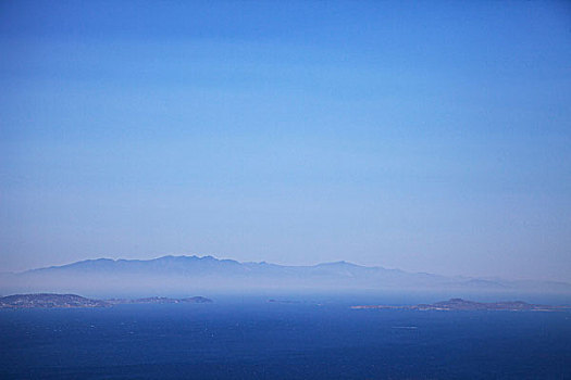 海景,远景,模糊,风景,安得鲁斯岛,岛屿,希腊