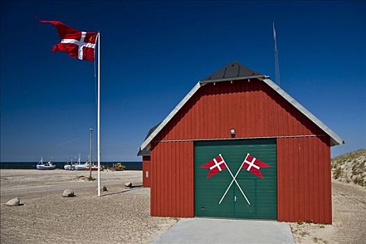 救生艇,车站,日德兰半岛,丹麦