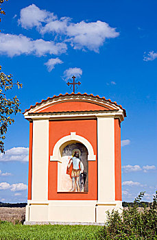 小,小教堂,靠近,梅尔尼克,地区,区域,捷克共和国,欧洲
