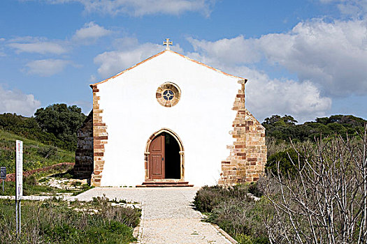 入口,教堂,瓜达卢佩,水手,13世纪,世纪,阿尔加维,葡萄牙,欧洲