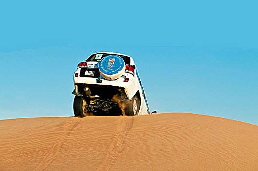 沙漠,旅游,沙丘,吉普车,驾驶,上方,迪拜,阿联酋,中东