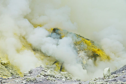 硫磺,上升,火山,东方,爪哇,印度尼西亚,大幅,尺寸