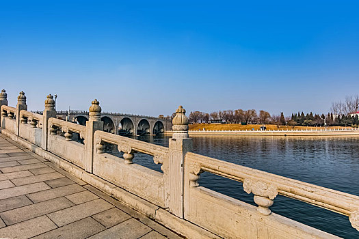 北京市通州区大运河石拱桥梁水闸建筑