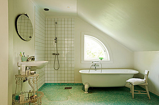 浴室,阁楼,转换,乡村,闲适,瑞典