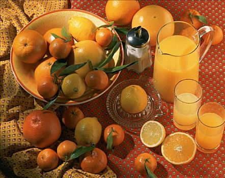 果汁,橘子,柠檬,柚子,克莱门氏小柑橘