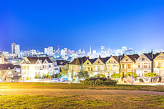 住宅,建筑,靠近,阿拉摩广场,旧金山