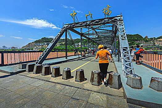 甘肃兰州黄河,漂流,中山桥