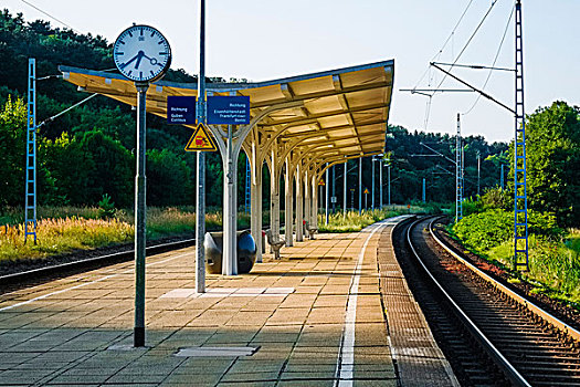 站台,蔽护,车站,勃兰登堡,德国,欧洲