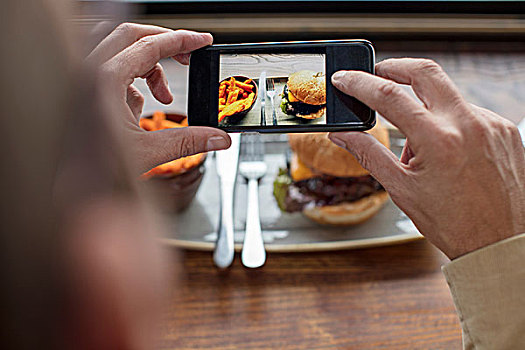 男人,摄影,食物,智能手机