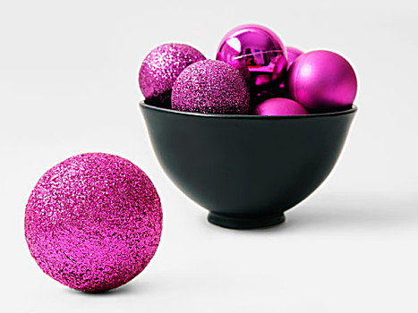 紫色,球,圣诞树