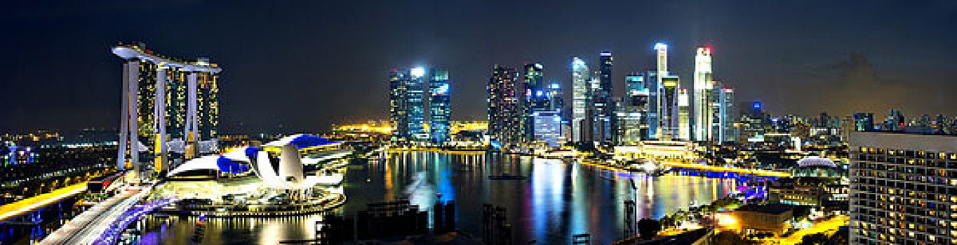 城市,新加坡,夜晚