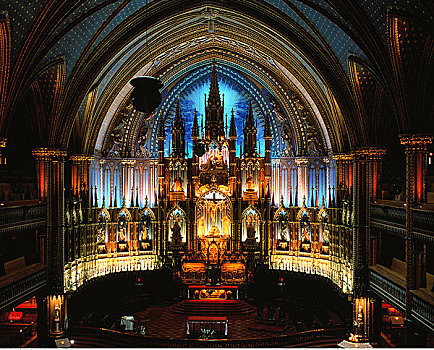 圣母大教堂,蒙特利尔,魁北克,加拿大