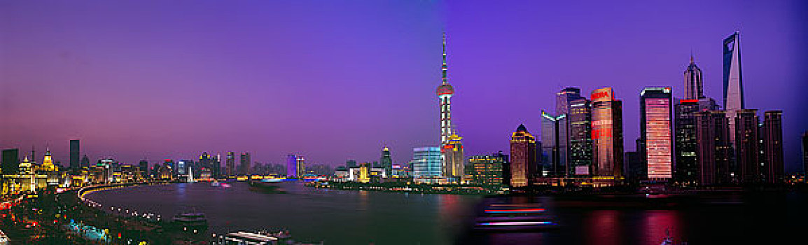 上海黄浦江两岸夜色