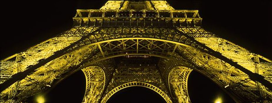 法国,巴黎,埃菲尔铁塔,夜晚