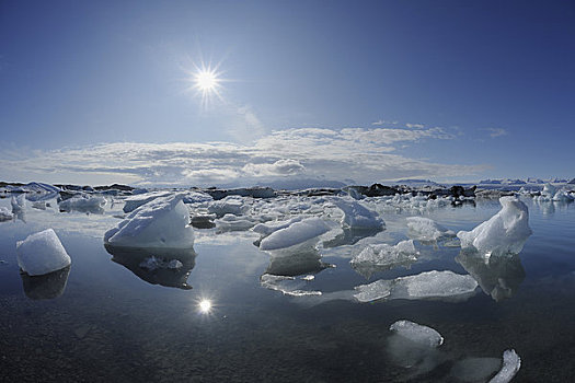 冰川冰,杰古沙龙湖,南,冰岛