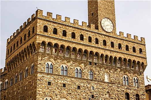 钟楼,韦奇奥宫,广场,佛罗伦萨,意大利