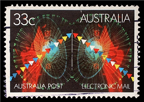 邮票,澳大利亚,象征,电子邮件
