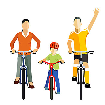 骑自行车,家庭