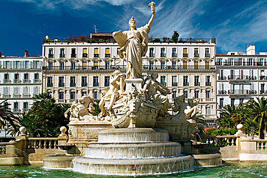 喷泉,正面,政府建筑,法国