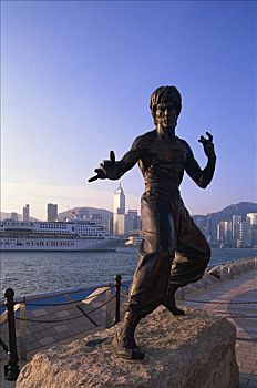 中国,香港,九龙,尖沙嘴,星光大道,李小龙,雕塑