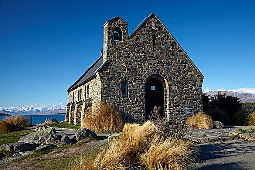 教堂,特卡波湖,麦肯齐山区,南岛,新西兰