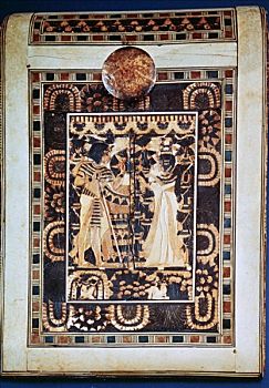 盖子,纳物箱,展示,图坦卡蒙,妻子,花园,公元前14世纪