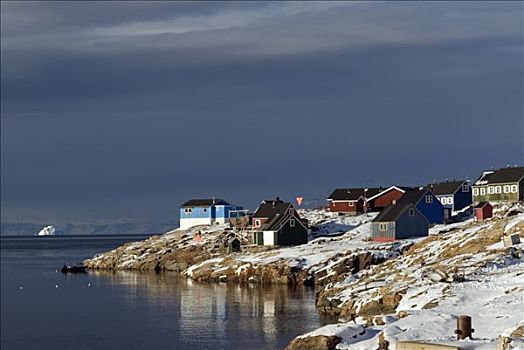 格陵兰,隔绝,乡村,东北方,海岸,食物,递送,船