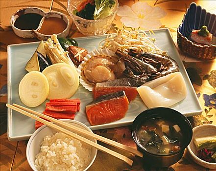 美味,选择,日本料理,生食